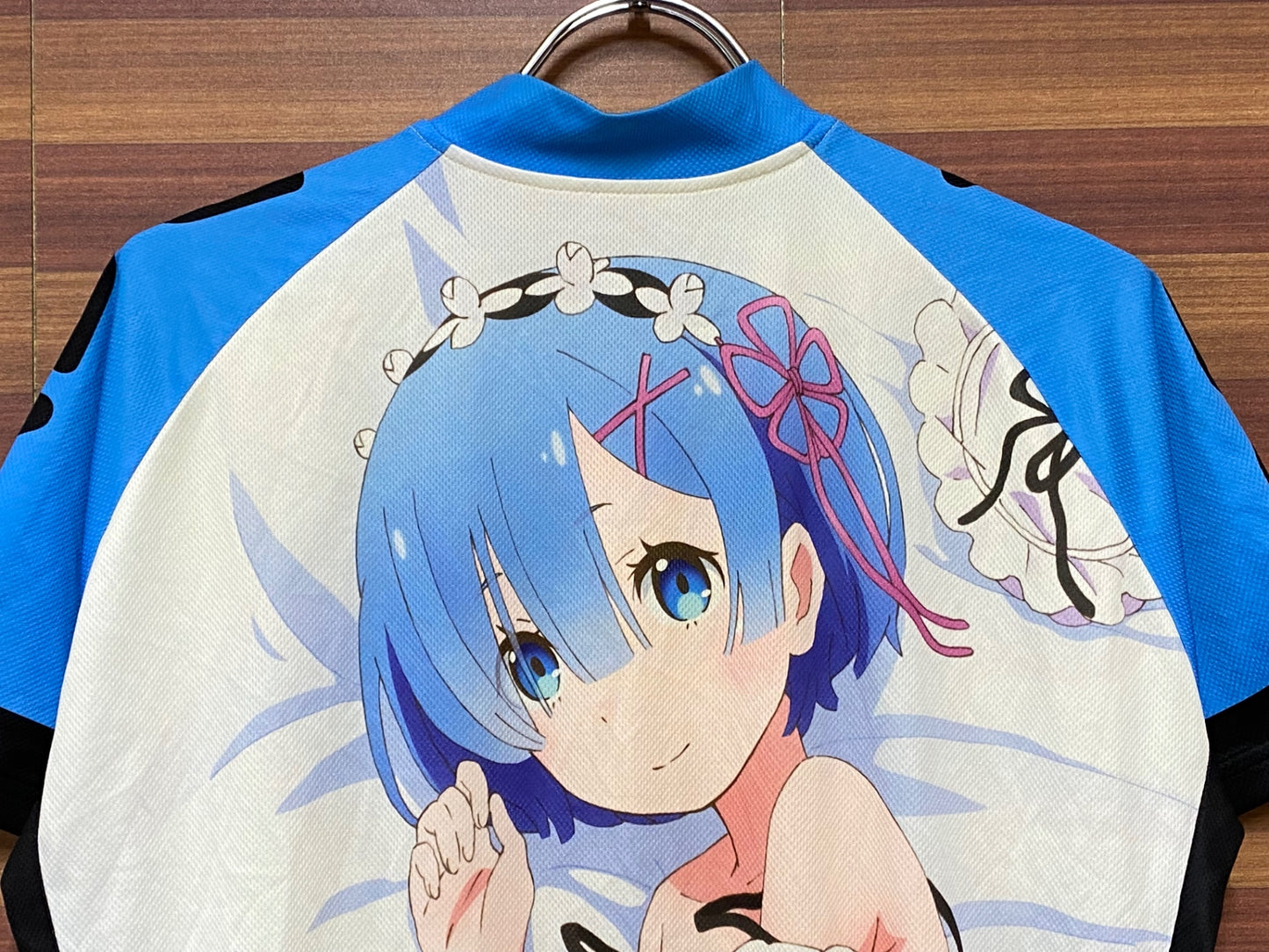 IB979 デコジャ DECOJA 半袖 サイクルジャージ L RE:ZERO REM 痛ジャージ ※ やや黄ばみ有