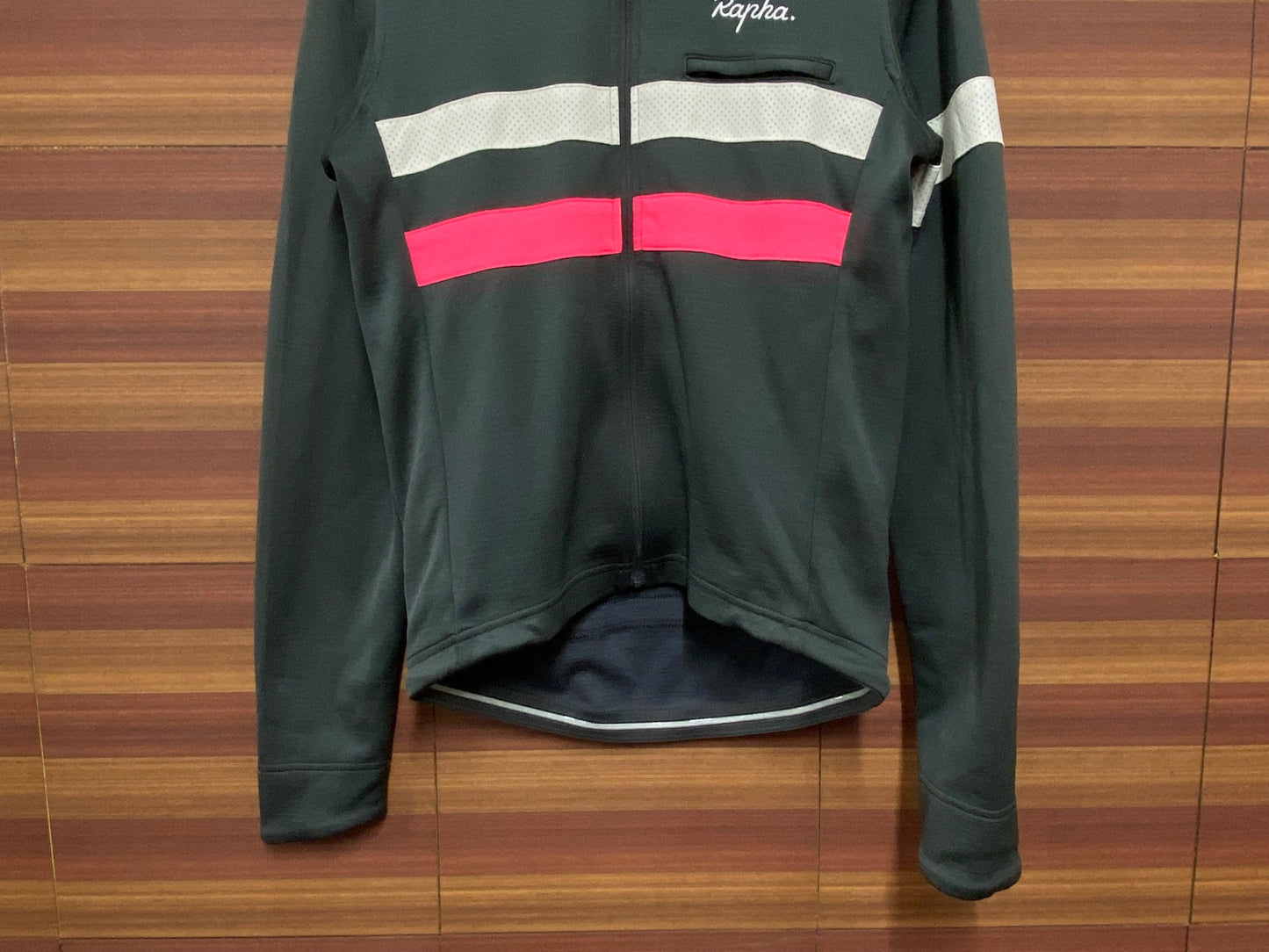 II058 ラファ Rapha BREVET JERSEY 長袖 サイクルジャージ グレー S