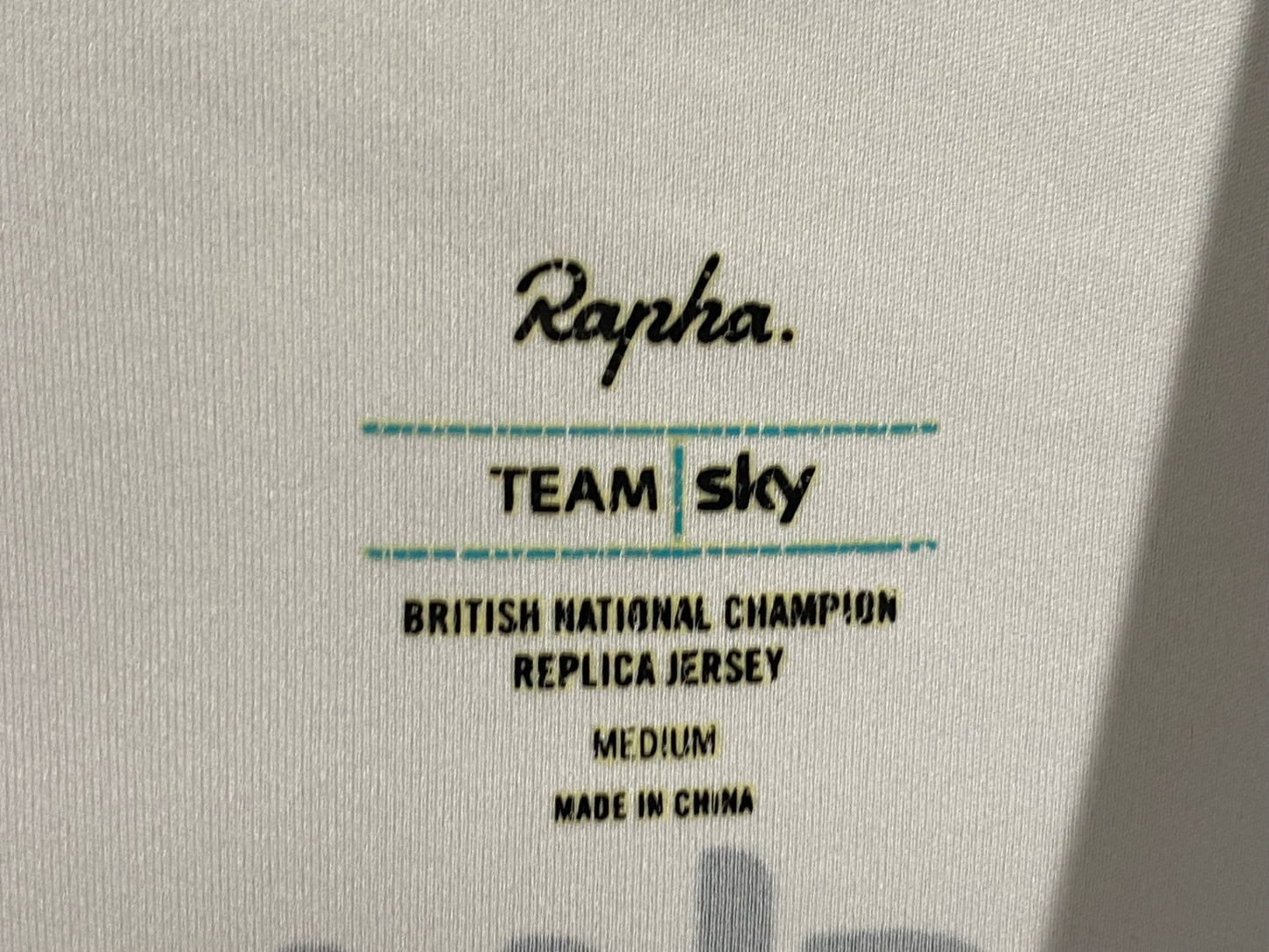 JC804 ラファ Rapha BRITISH NATIONAL CHAMPION REPLICA JERSEY 半袖 サイクルジャージ 白 M TEAM sky