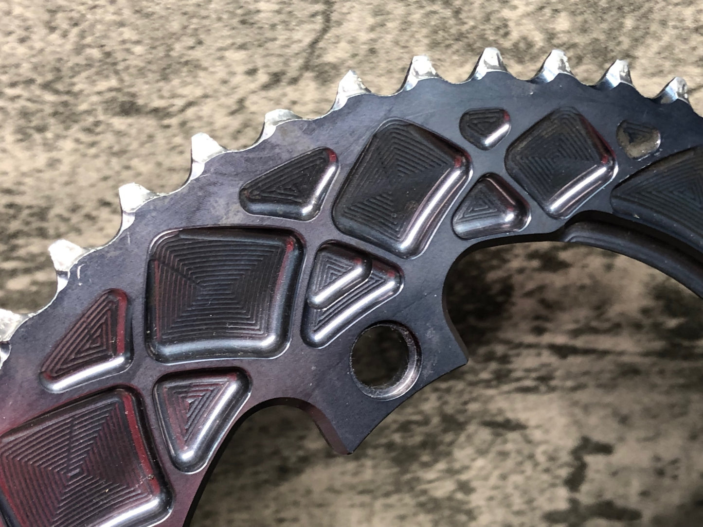 IN863 アブソリュートブラック ABSOLUTE BLACK チェーンリング グレー 楕円 50T