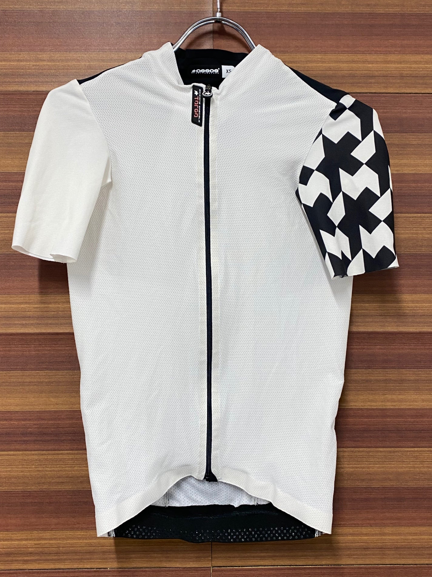 IT082 アソス assos EQUIPE RS Jersey S9 TARGA 半袖 サイクルジャージ 黒 白 XS