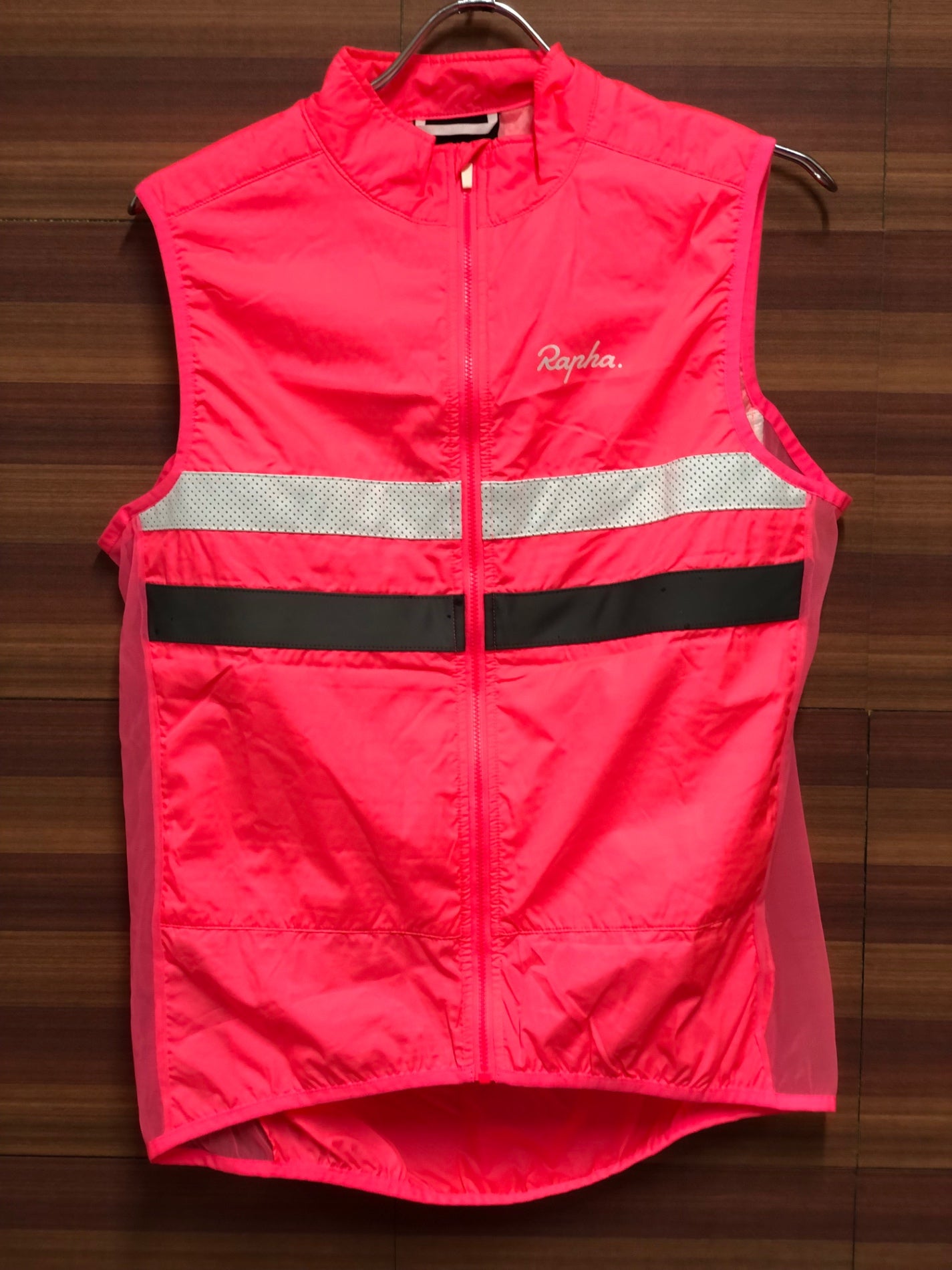 HZ940 ラファ Rapha MEN'S BREVET INSULATED GILET ジレ ピンク L ※背面シミ