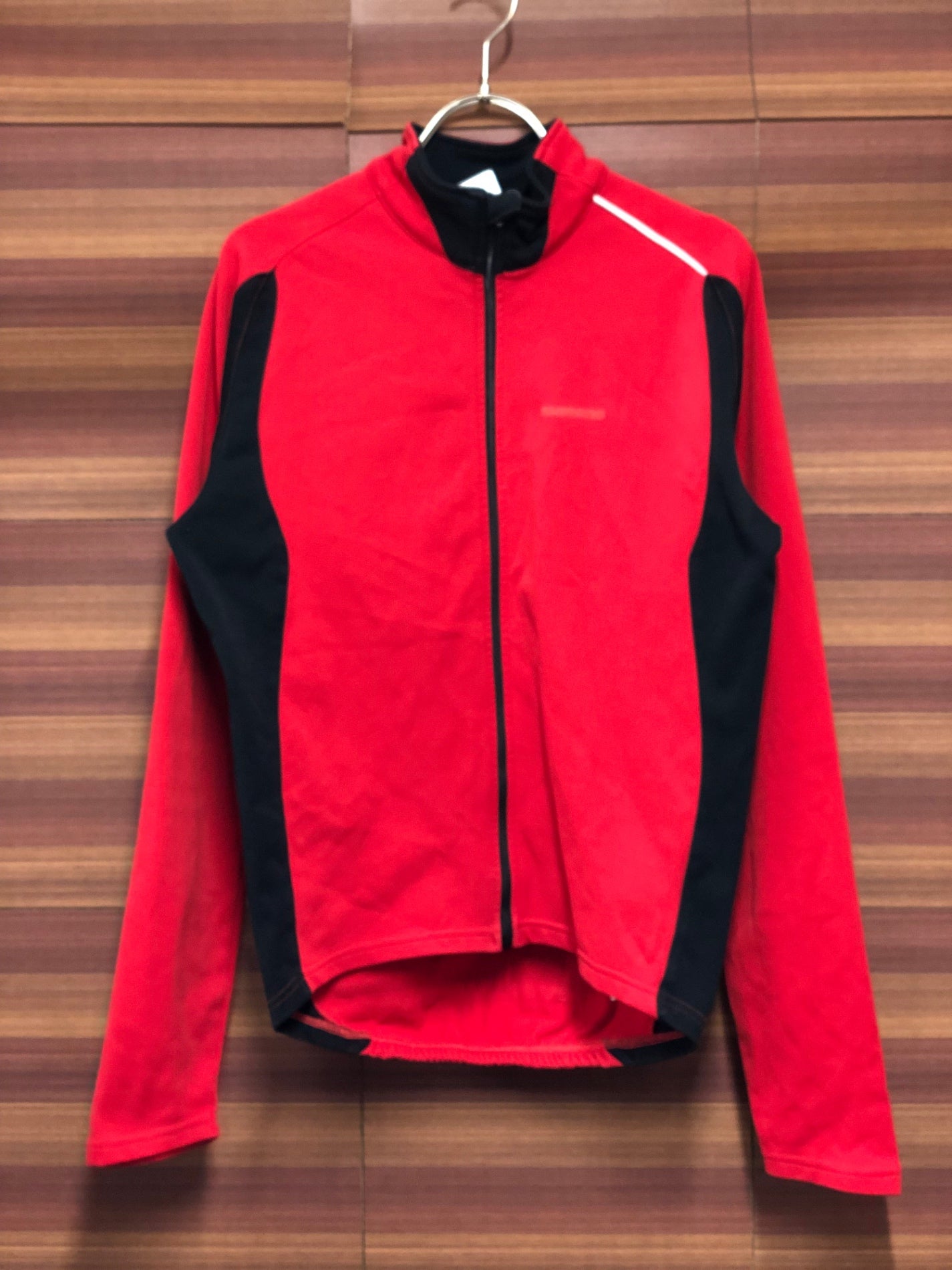IV187 シマノ SHIMANO 長袖 サイクルジャージ 赤 S 裏起毛