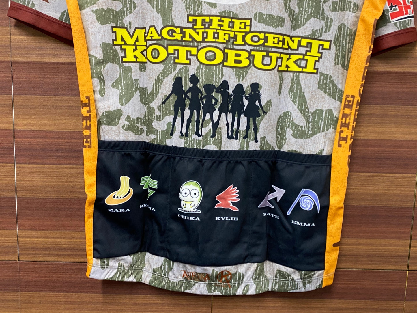 IS013 アウローラ AURORA 半袖 サイクルジャージ  総柄 M 荒野のコトブキ飛行隊