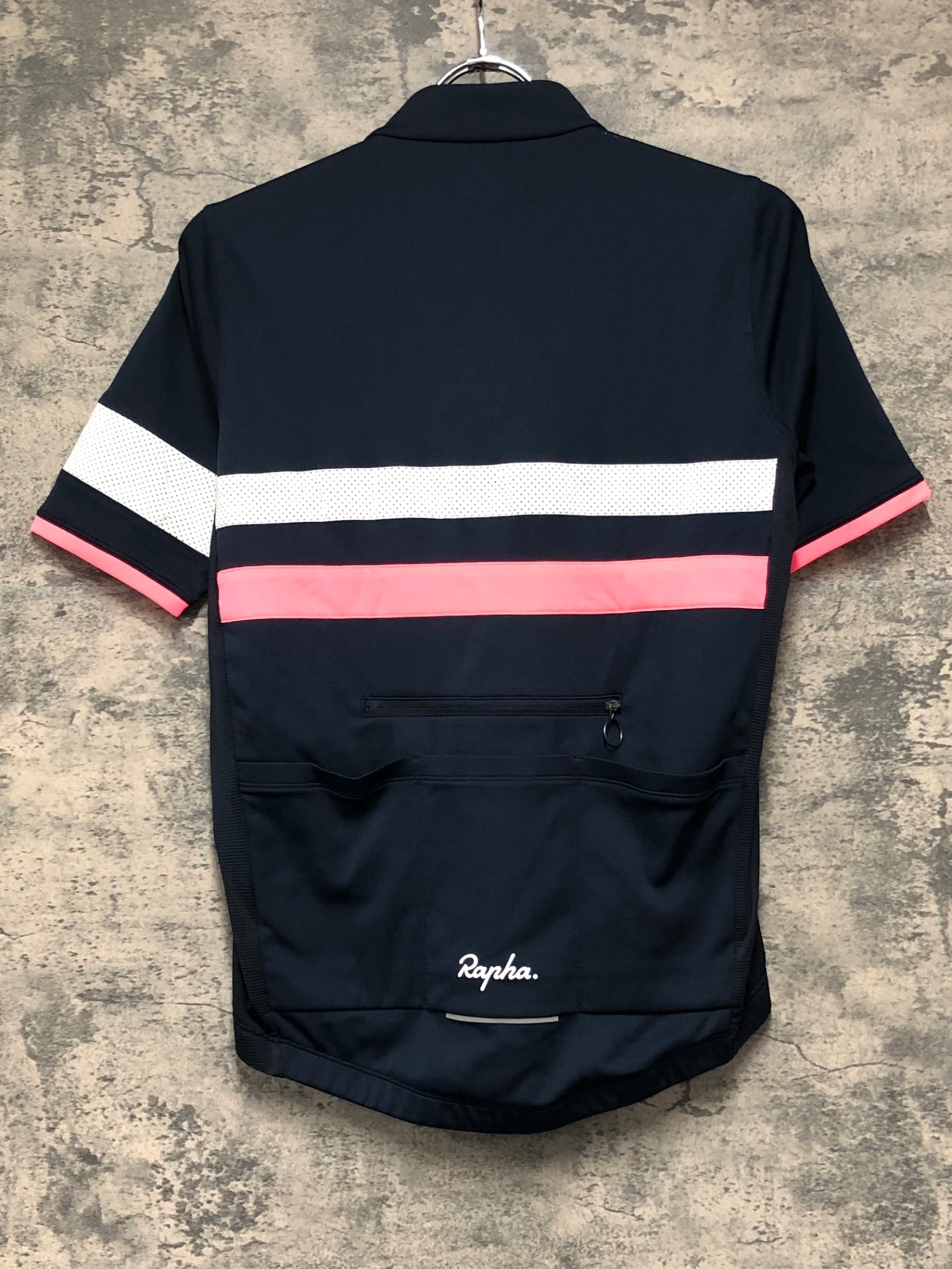 JD068 ラファ Rapha BREVET LIGHTWEIGHT JERSEY 半袖 サイクルジャージ 濃紺 M