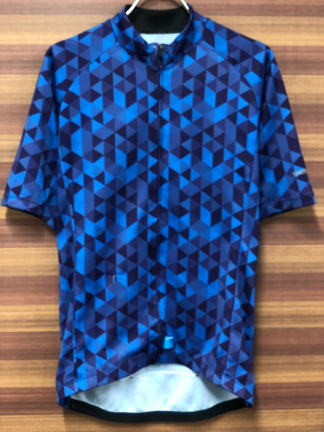 GW576 シマノ SHIMANO 半袖 サイクルジャージ 青 L ※ほつれ