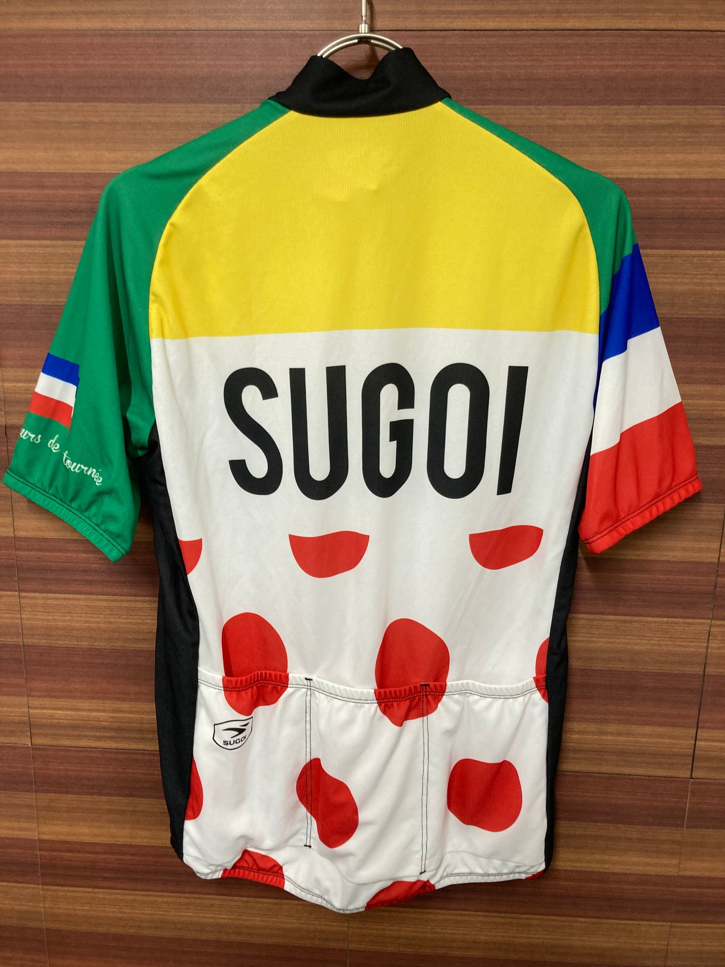GI198 スゴイ sugoi La tournee jersey 半袖サイクルジャージ M 白緑赤