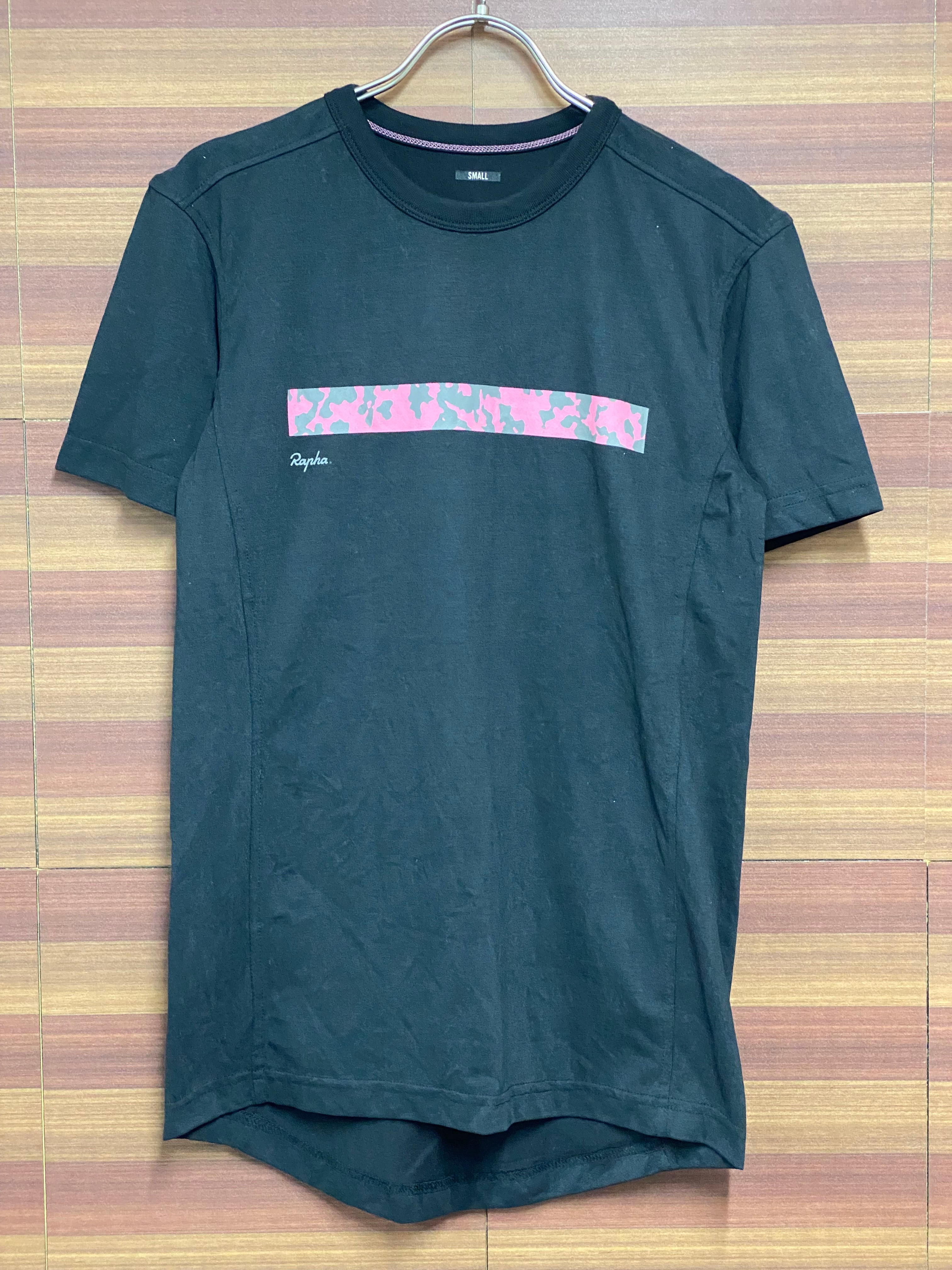 HJ859 ラファ Rapha FIXED T-SHIRT Tシャツ 黒 S ※擦れ