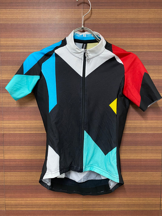 FQ145 アソス assos FASTLANE WOMEN'S Rock SS Jersey 半袖 サイクルジャージ 黒青赤 XS