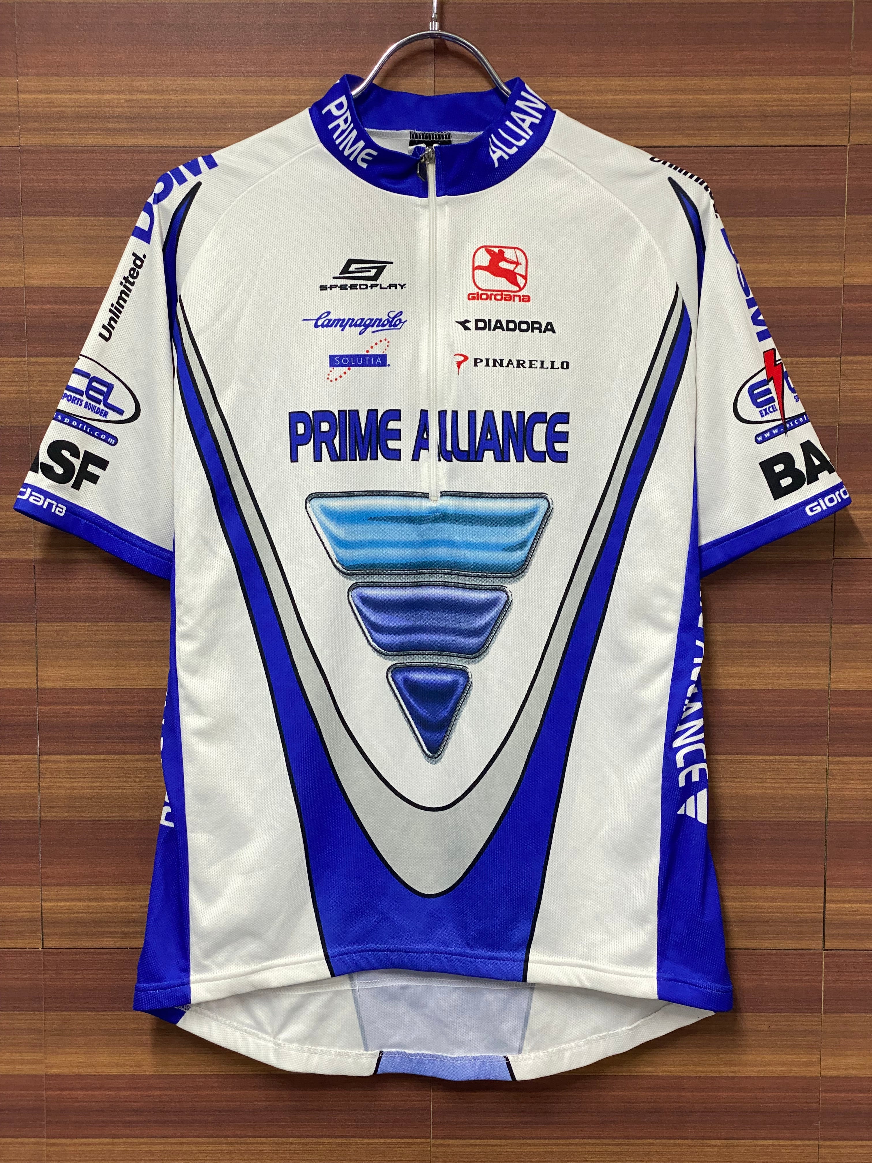 GC155 ジョルダーナ Giordana 半袖サイクルジャージ 白青 L