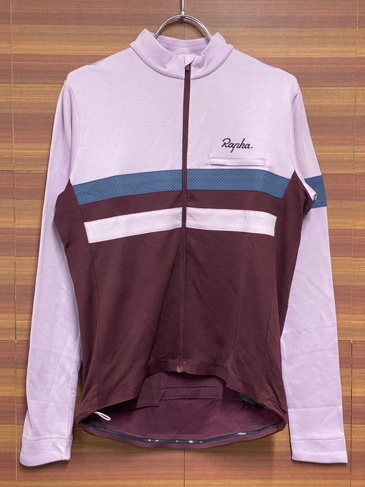 HP323 ラファ Rapha BREBET LONG SLEEVE JERSEY 長袖 ピンク バーガンディ M