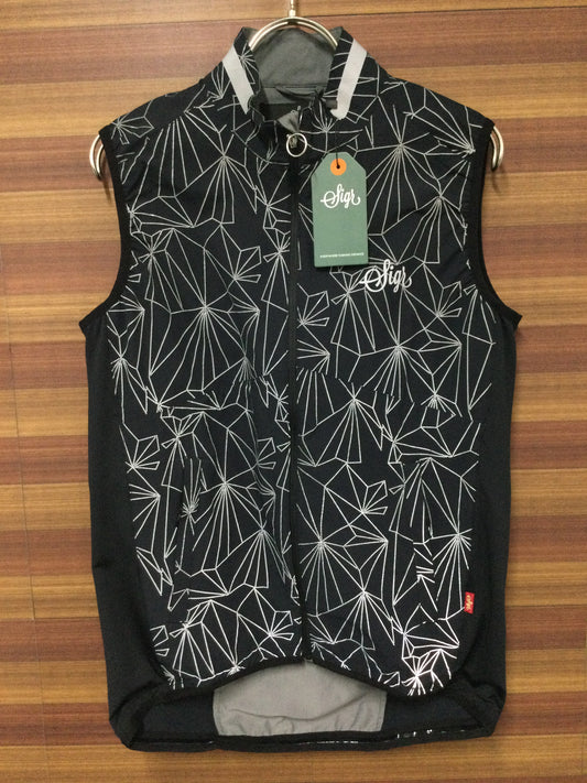 GT342 ★ シーガー Sigr NORRSKEN BLACK VEST WOMAN サイクルベスト ジレ M