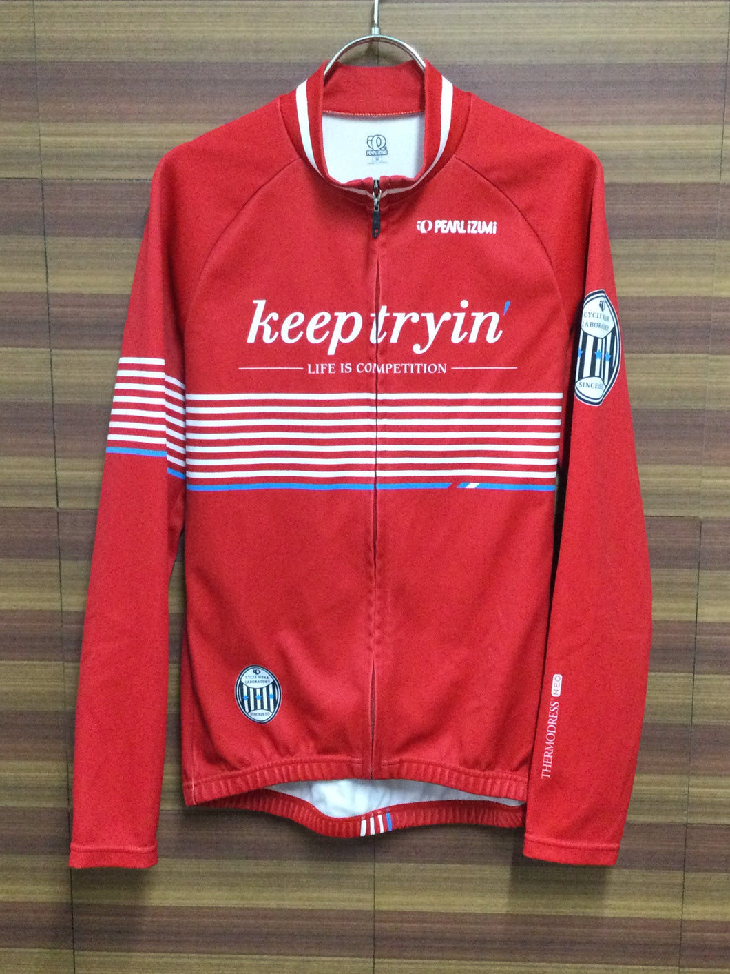 GM530 パールイズミ PEARL iZUMi 長袖 サイクルジャージ 裏起毛 赤 M