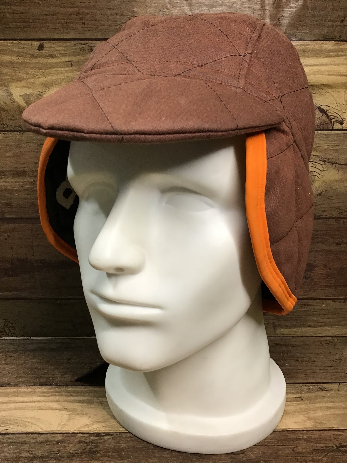 HM280 VELOBICI ヴェロビチ Wax Cotton Quilted Ride Cap サイクルキャップ Copper Copper 茶 S/M