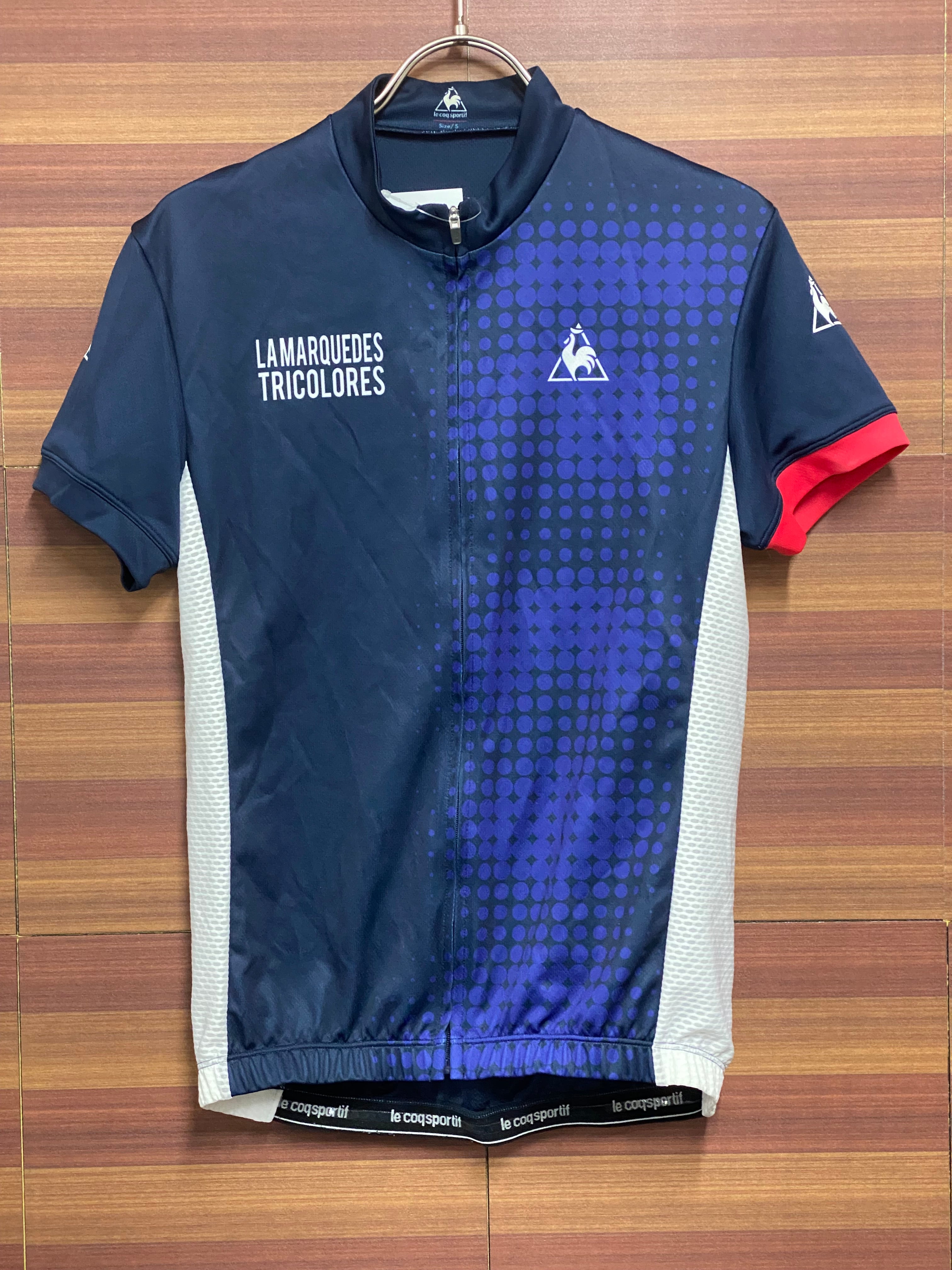 HM887 ルコックスポルティフ le coq sportif 半袖 サイクルジャージ 紺