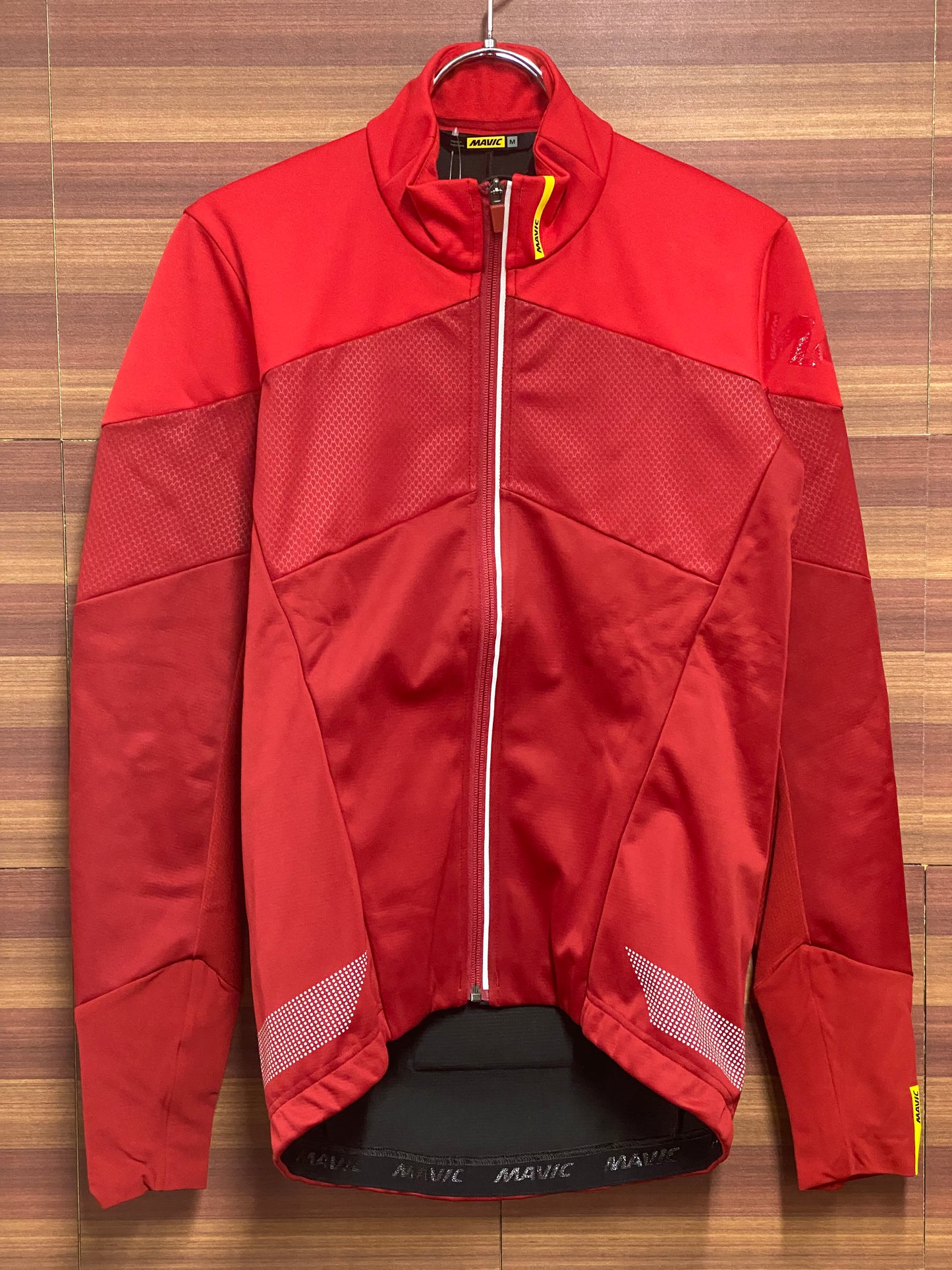 HO300 マビック MAVIC COSMIC THERMO JACKET 長袖サイクルジャケット 赤 M 裏起毛