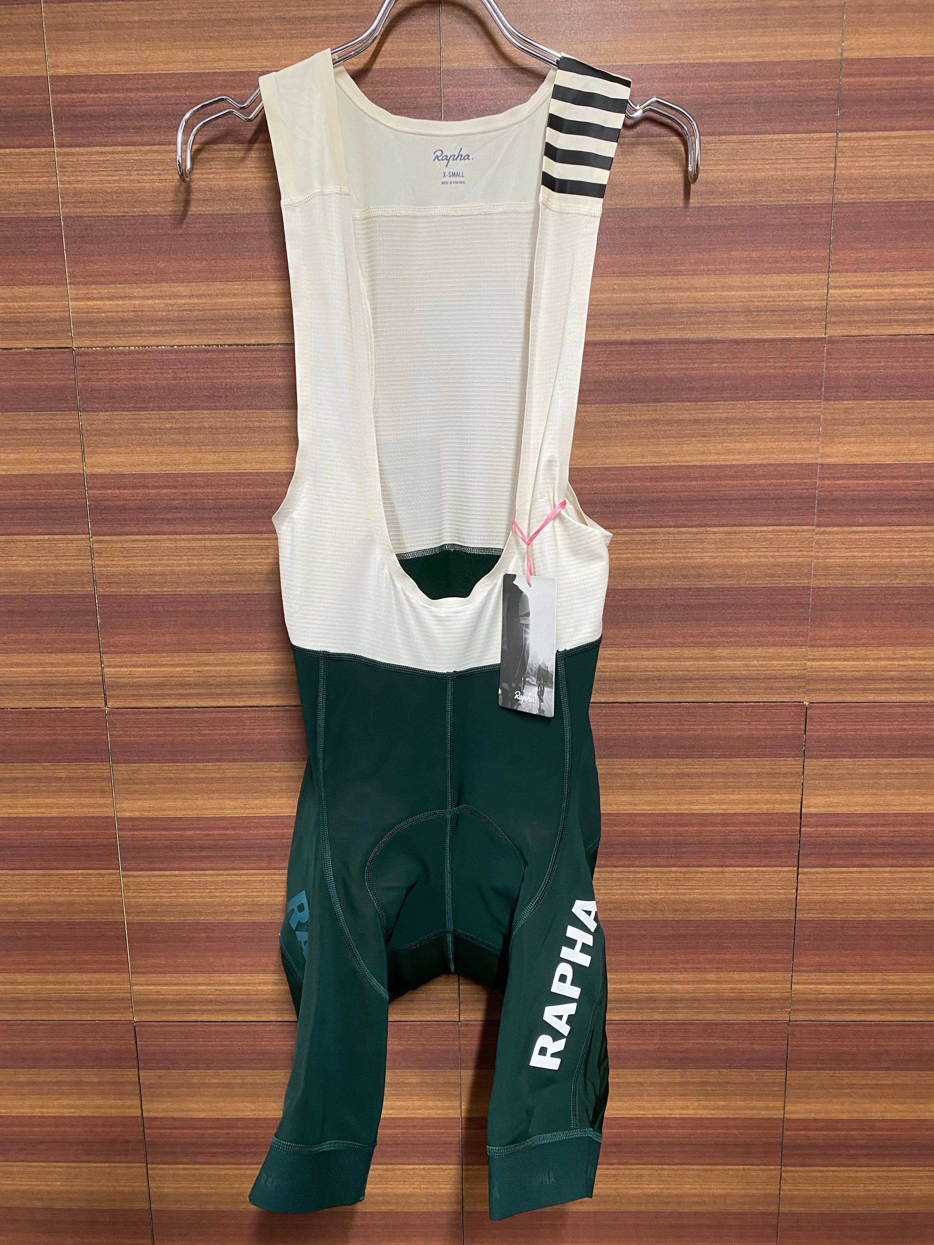 HM744 ラファ Rapha プロチームウィンタービブショーツ PRO TEAM WINTER BIB SHORTS 緑 XS