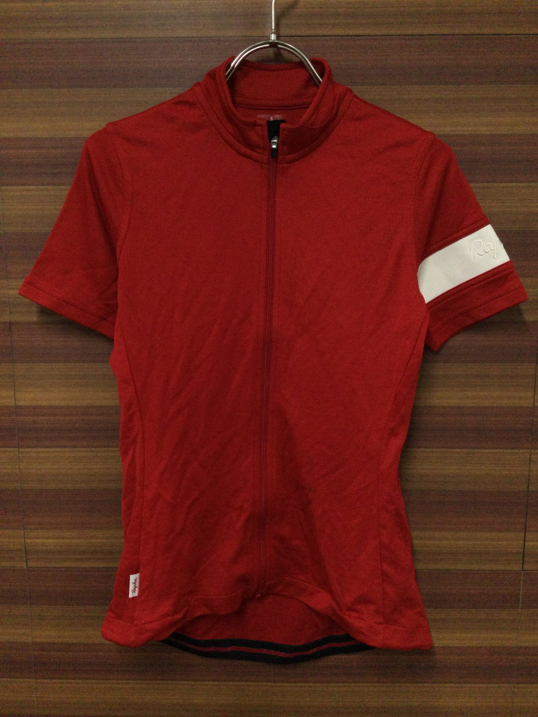 GU393 ラファ RAPHA WOMEN’S CLASSIC JERSEY 半袖 サイクルジャージ 赤 S ※ほつれ有