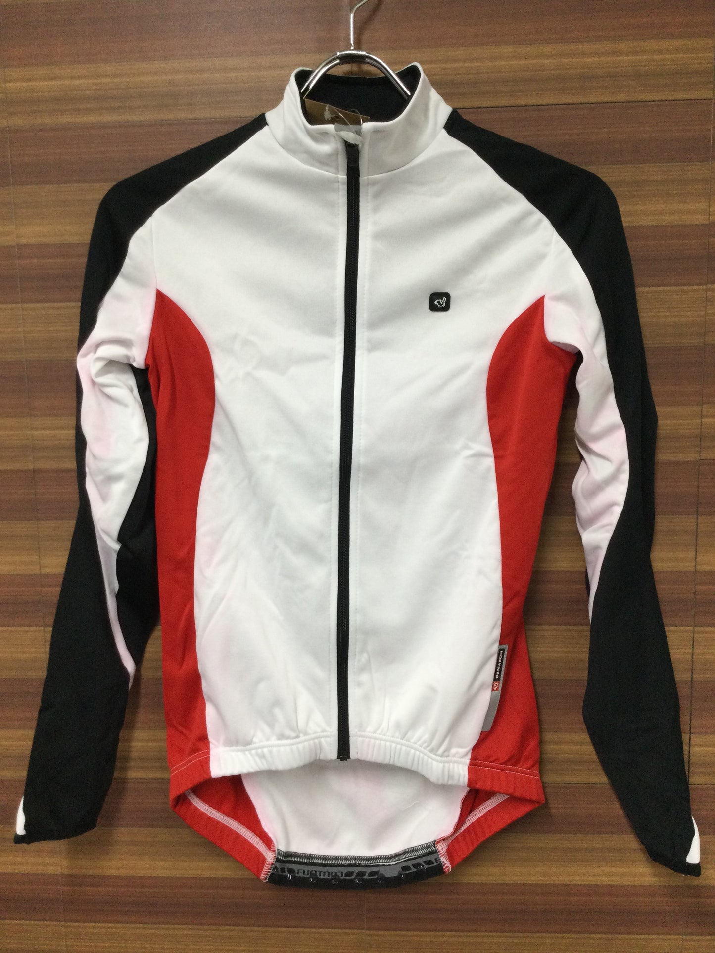 FX188 デマルキ DE MARCHI コンツアー CONTOUR WOMENS LS JERSEY 長袖サイクルジャージ 白黒 S