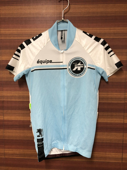 FQ063 アソス Assos 半袖サイクルジャージ 白水色 XS レディース