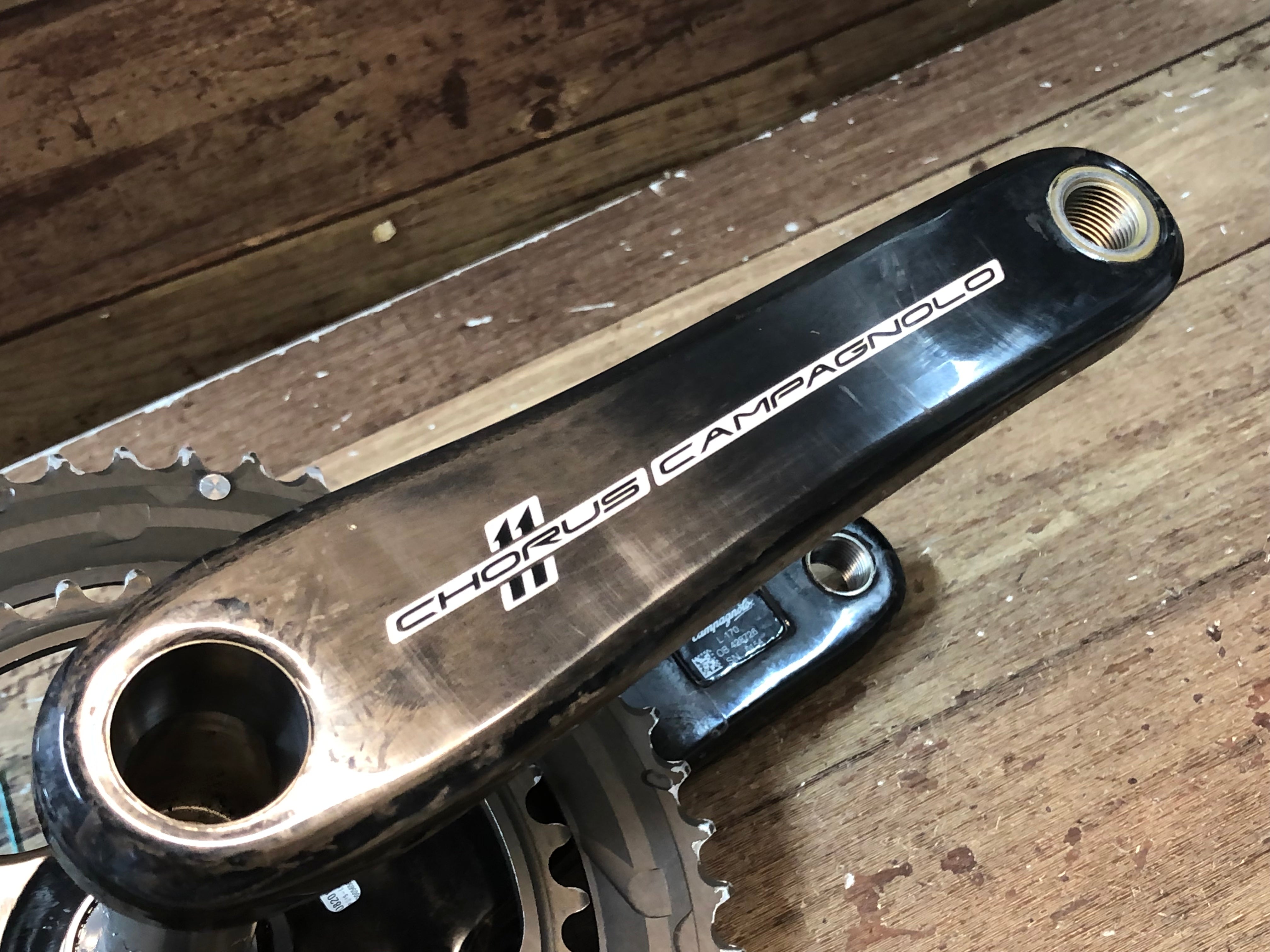 GY681 カンパニョーロ CAMPAGNOLO コーラス CHORUS クランクセット ウルトラトルク 170mm 52-36T　※ガリ傷