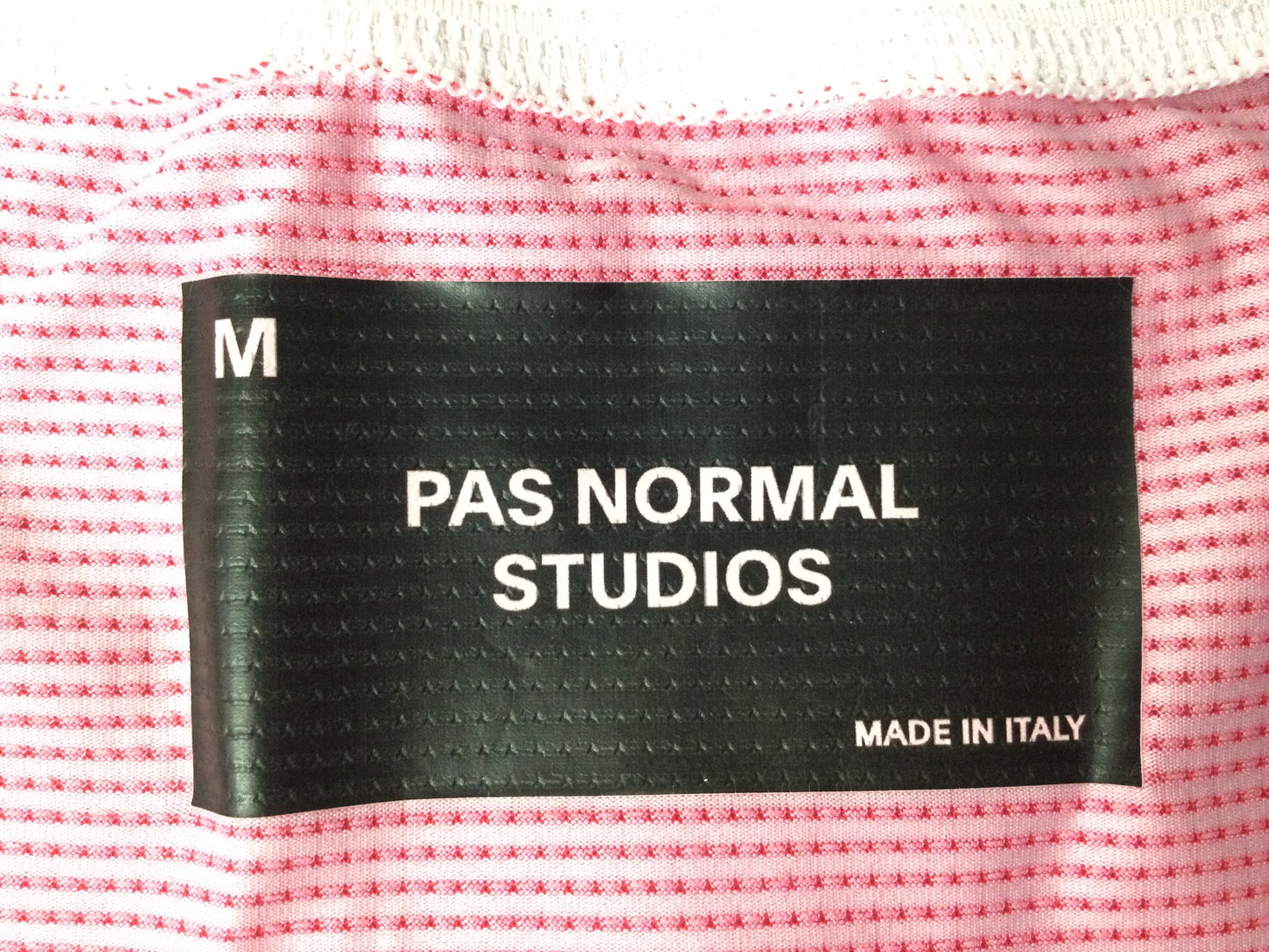 GJ398 パスノーマルスタジオ PAS NORMAL STUDIOS 半袖 サイクルジャージ 赤 M 裾の汚れ