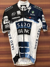 画像をギャラリービューアに読み込む, GS428 スポーツフル sportful 半袖 サイクルジャージ 白 紺 S SAXO BANK
