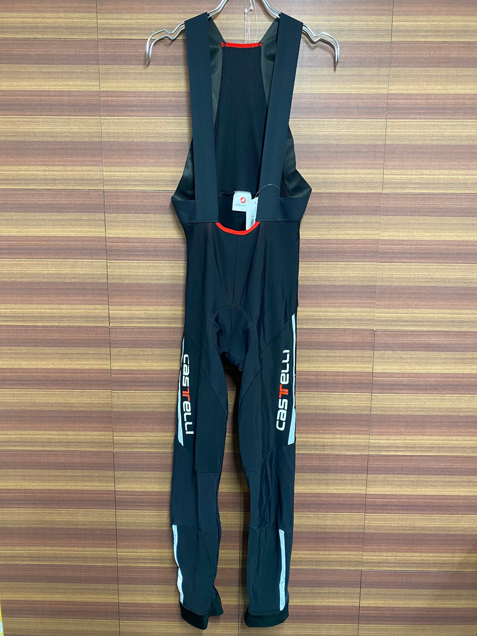 GW871 カステリ CASTELLI ロッソコルサ ROSSO CORSA ビブタイツ 黒 XL