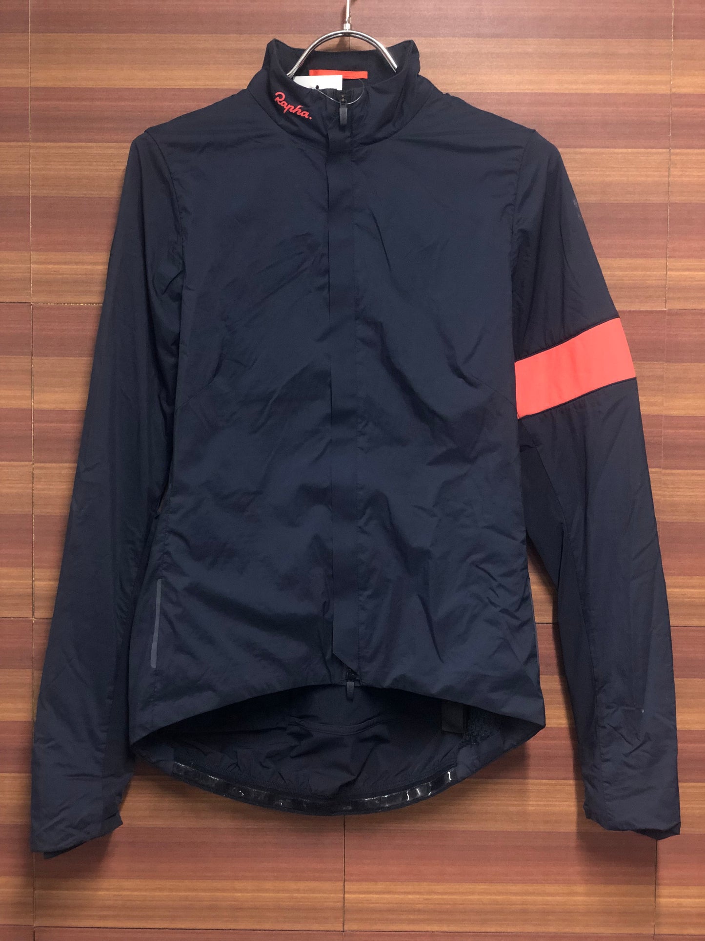 HN507 ラファ Rapha SOUPLESSE INSULATED JACKET 長袖 紺 S 裏起毛 ※汚れ