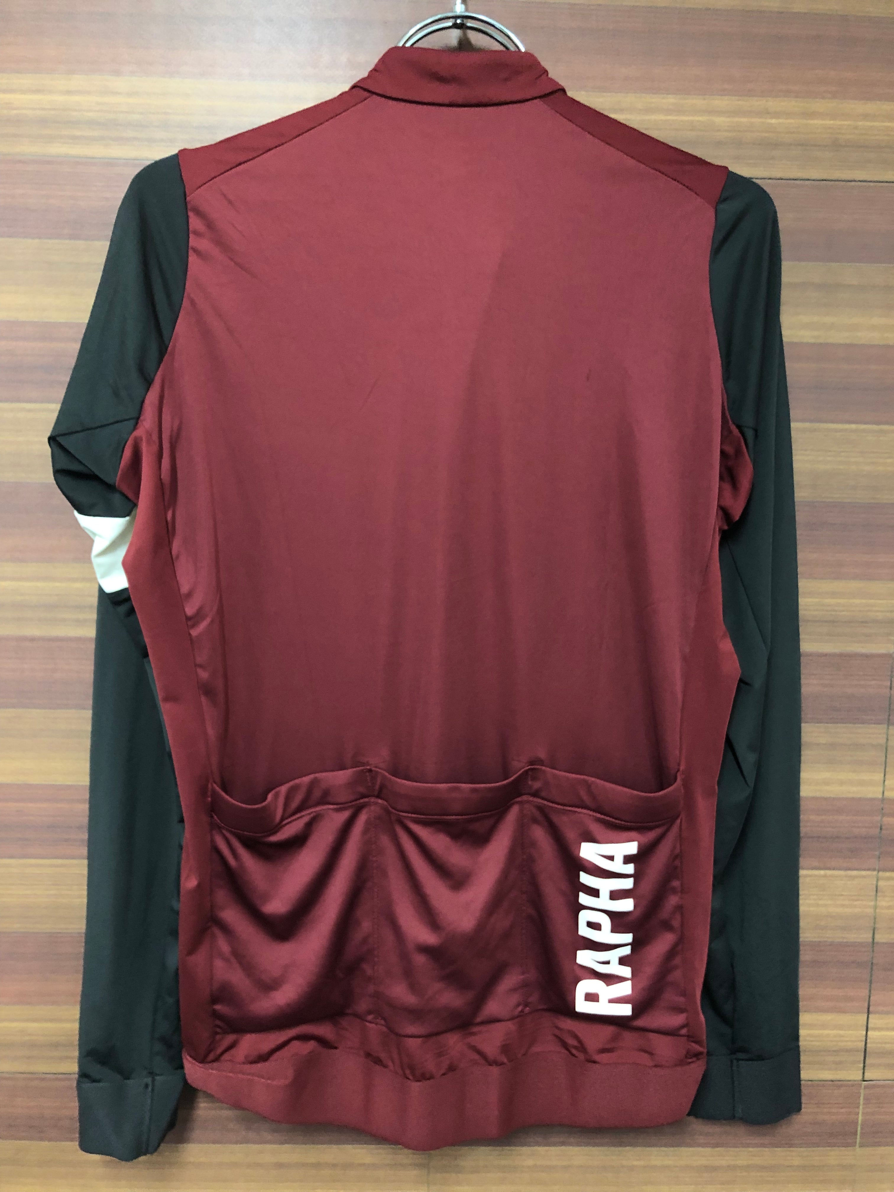 GZ811 ラファ Rapha プロチームロングスリーブトレーニングジャージ PRO TEAM LONG SLEEVE JERSEY バーガンディ M