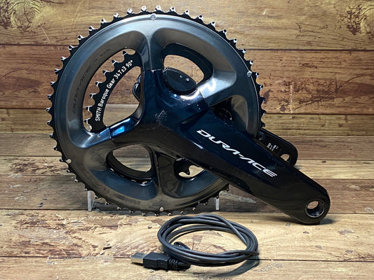 HB985 シマノ SHIMANO デュラエース FC-R9100-P 170mm 50/34T パワーメーター クランクセット 充電ケーブルあり インナーチェーンリング スミス Smith バロックギア Baroque Gear 楕円 インナー チェーンリング 34T ※動作確認済み