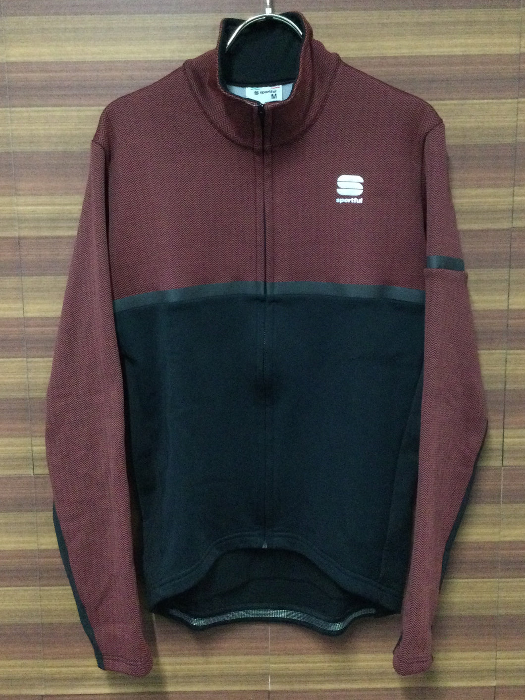 GO253 スポーツフル sportful 長袖 サイクルジャケット 裏起毛 赤黒 M