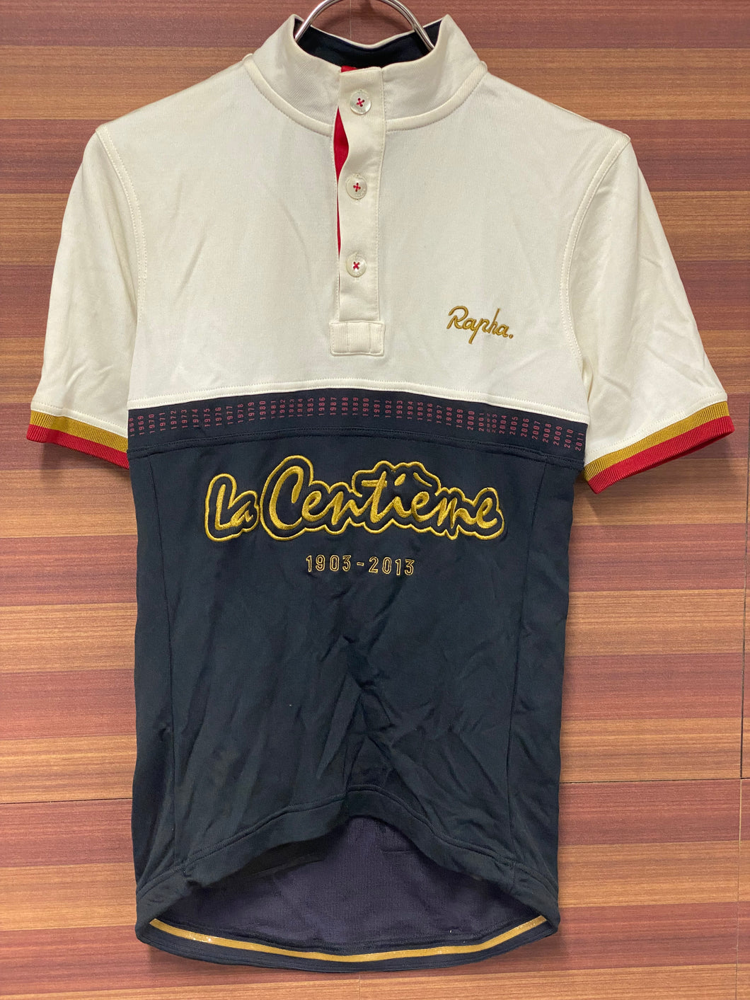 GW354 ラファ Rapha LA CENTIEME JEASEY 白 黒 XS