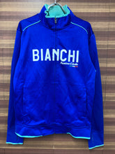 画像をギャラリービューアに読み込む, GR920 ビアンキ Bianchi 長袖サイクルジャージ 青 M
