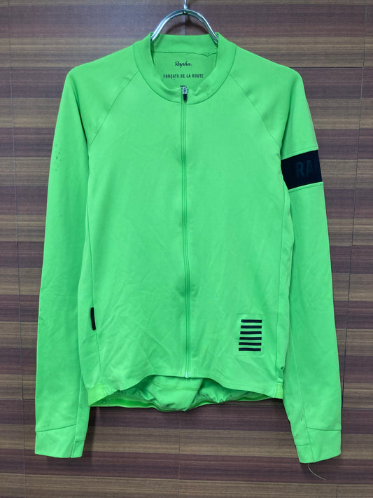 GZ491 ラファ Rapha プロチームロングスリーブジャージ PRO TEAM LONG SLEEVE JERSEY 長袖 黄緑 S ※汚れ、擦れ