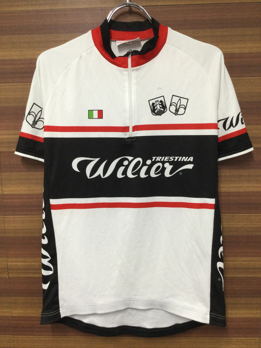 GC827 ウィリエール WILIER カステリ CASTELLI 半袖サイクルジャージ 赤 白 M