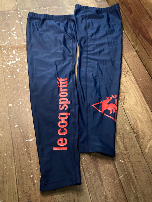 HF832 ルコックスポルティフ le coq sportif レッグカバー 紺 L ※ほつれ