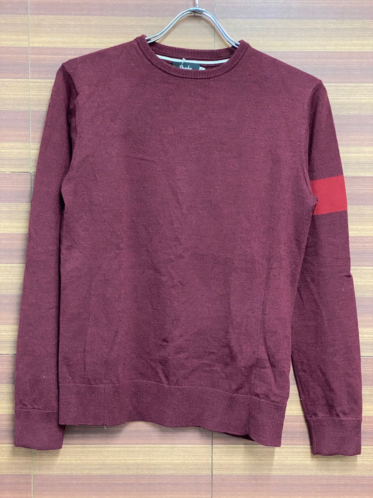 HR772 ラファ Rapha クルーネックニット CREW NECK KNIT 長袖 バーガンディ XS