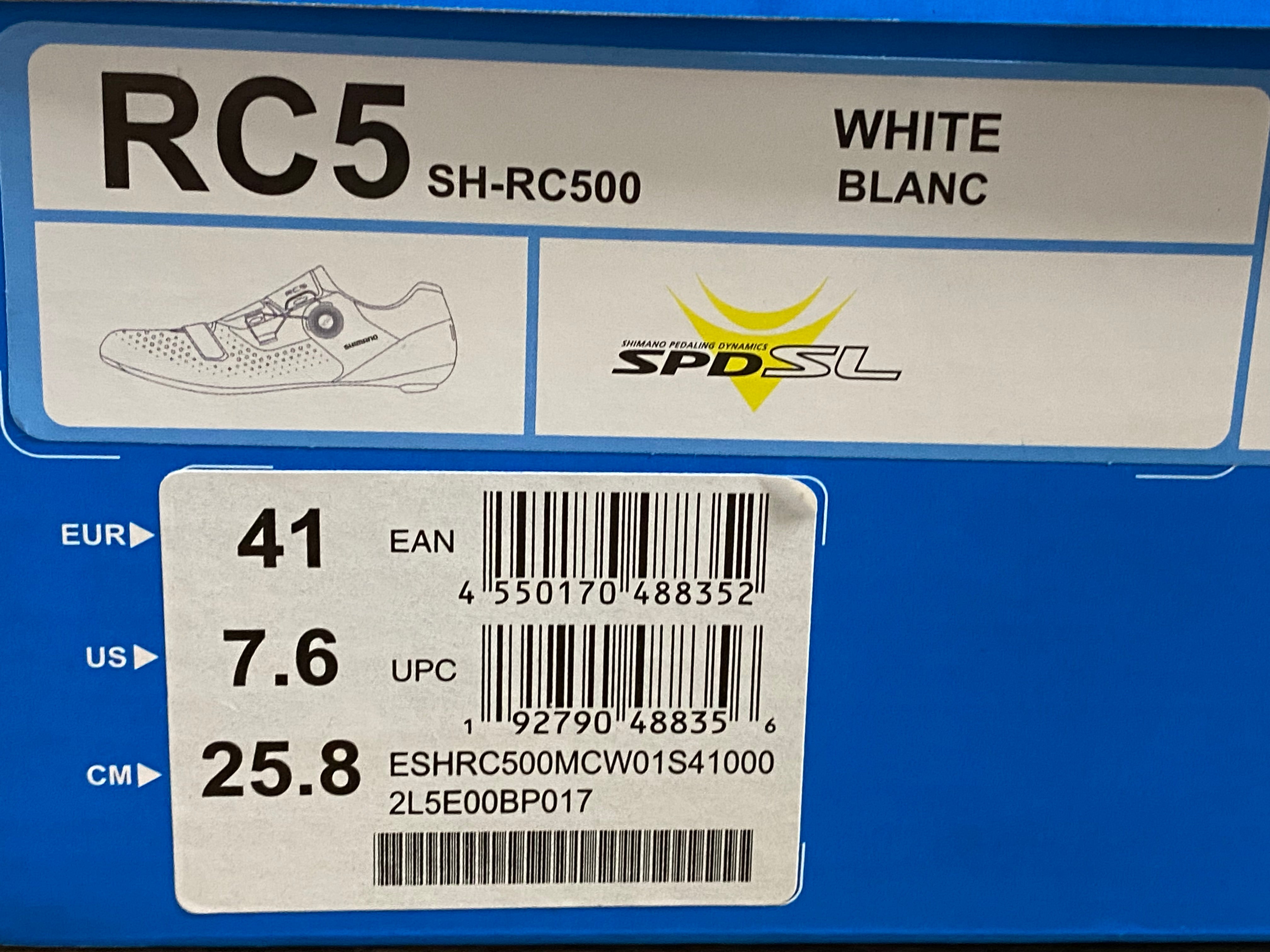 HG386 シマノ SHIMANO RC5 SH-RC500 ビンディングシューズ 41サイズ 白 