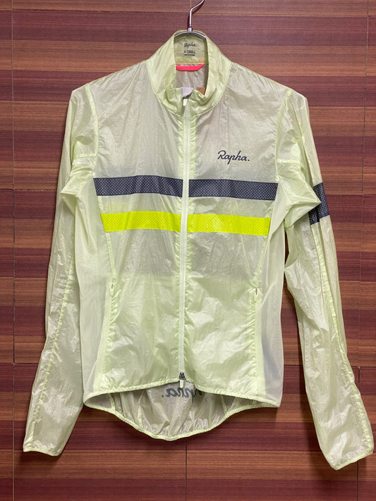 HP305 ラファ Rapha WOMAN'S BREVET WIND JACKET 長袖 黄 レディース XS