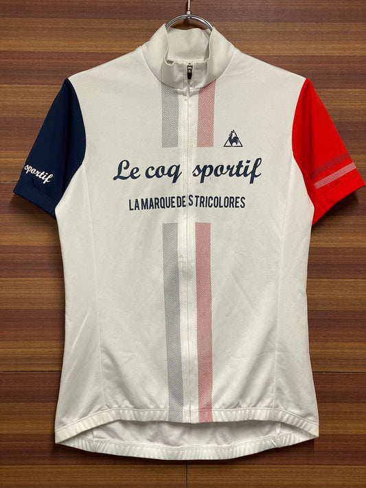 GT048 ルコック le coq sportif 半袖 サイクルジャージ L 白 ※シミあり