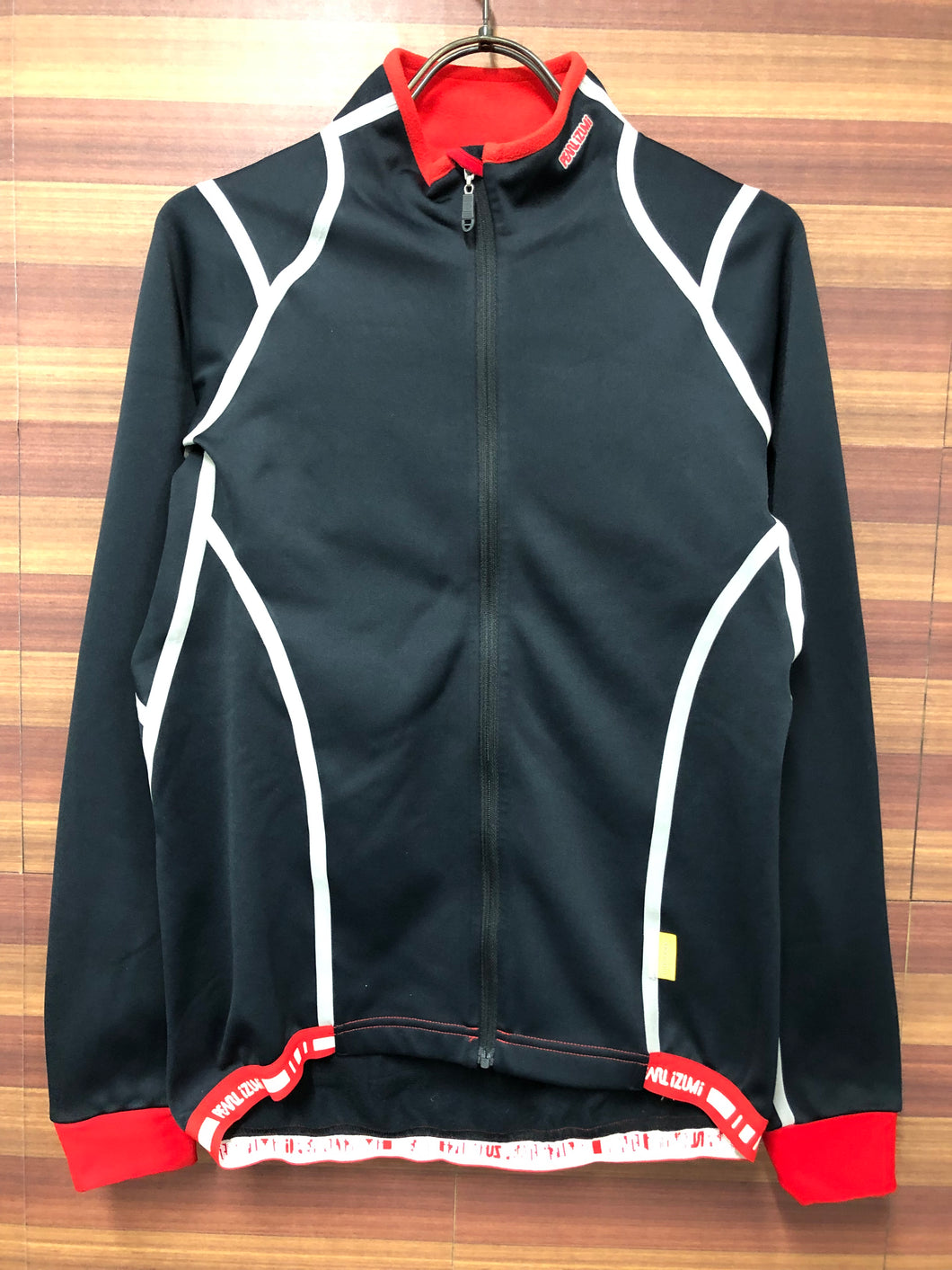 GS433 パールイズミ PEARL iZUMi 長袖 サイクルジャケット 黒 赤 S 裏起毛