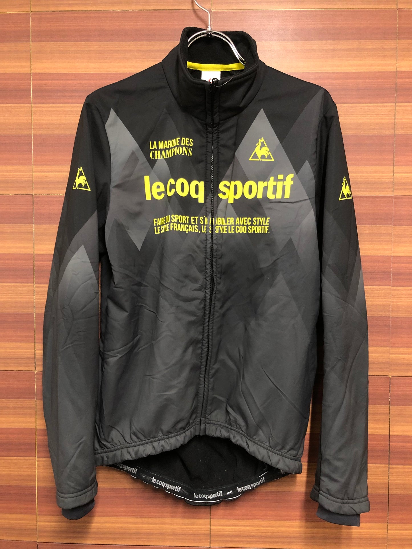 HL646 ルコックスポルティフ le coq sportif 長袖サイクルジャケット 黒 ボア S