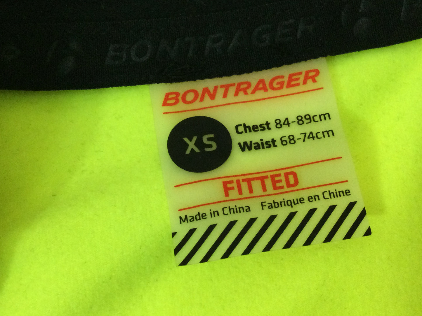 FI323 ボントレガー BONTRAGER 裏起毛 長袖 ソフトシェル サイクルジャケット 黄色 XS