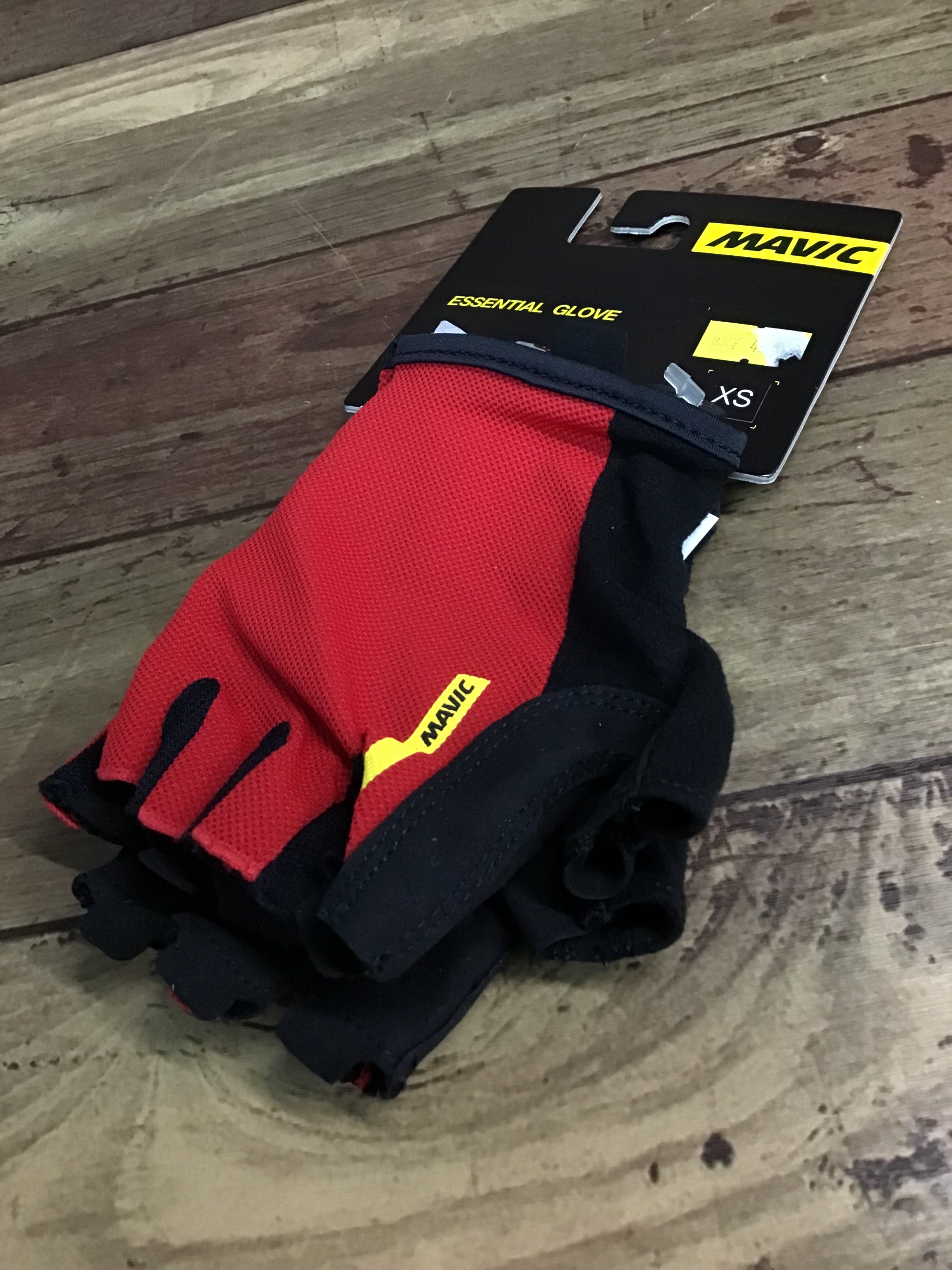 GI180 マビック MAVIC エッセンシャルグローブ Essential Glove 指切りグローブ XS 赤