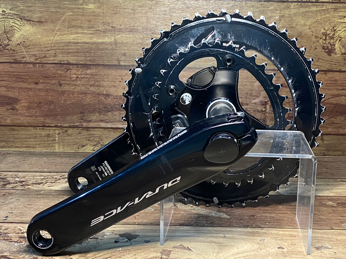 HB985 シマノ SHIMANO デュラエース FC-R9100-P 170mm 50/34T パワーメーター クランクセット 充電ケーブルあり インナーチェーンリング スミス Smith バロックギア Baroque Gear 楕円 インナー チェーンリング 34T ※動作確認済み