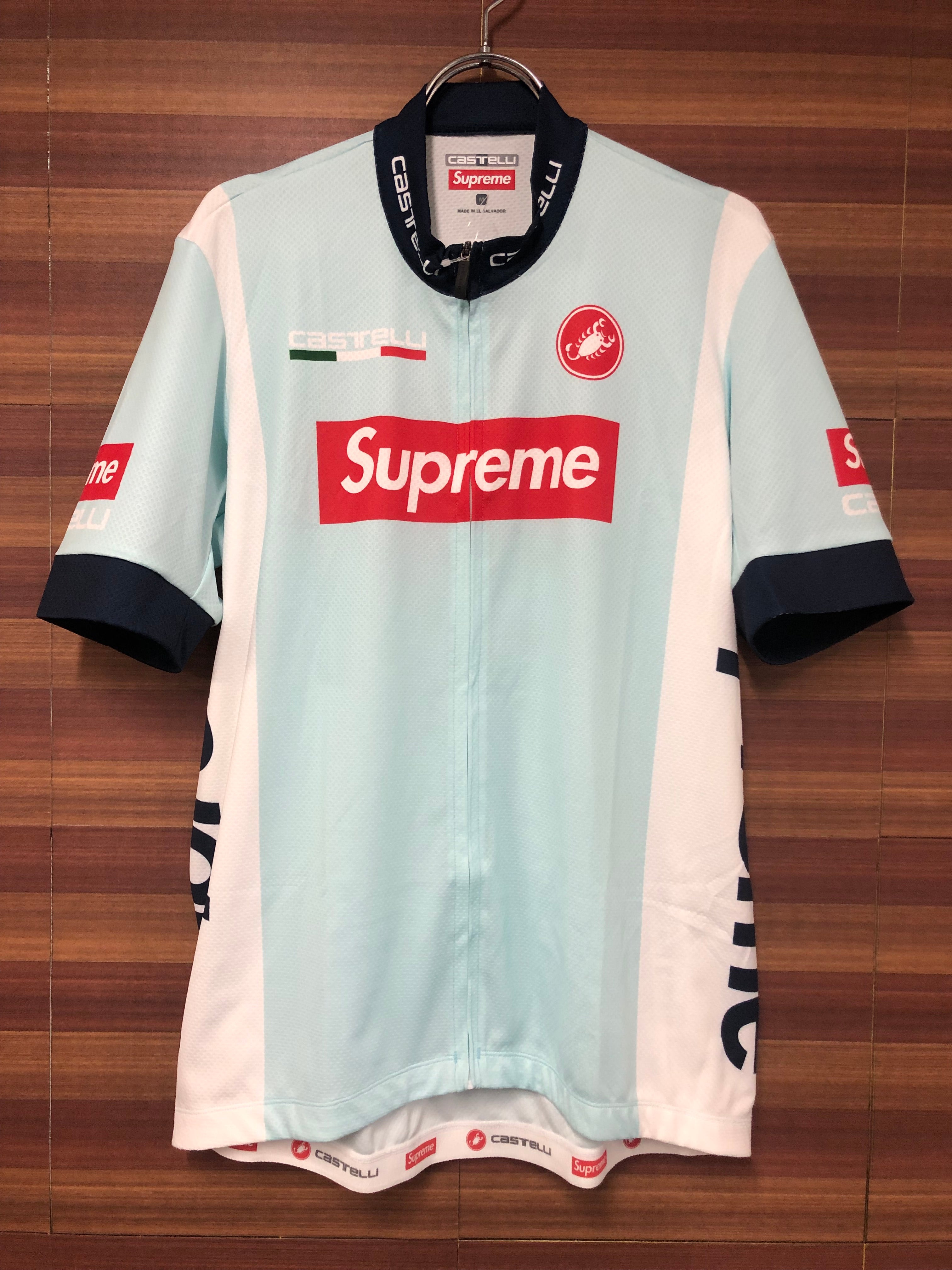 supreme Castelli Cycling Jersey 水色 Mサイズ