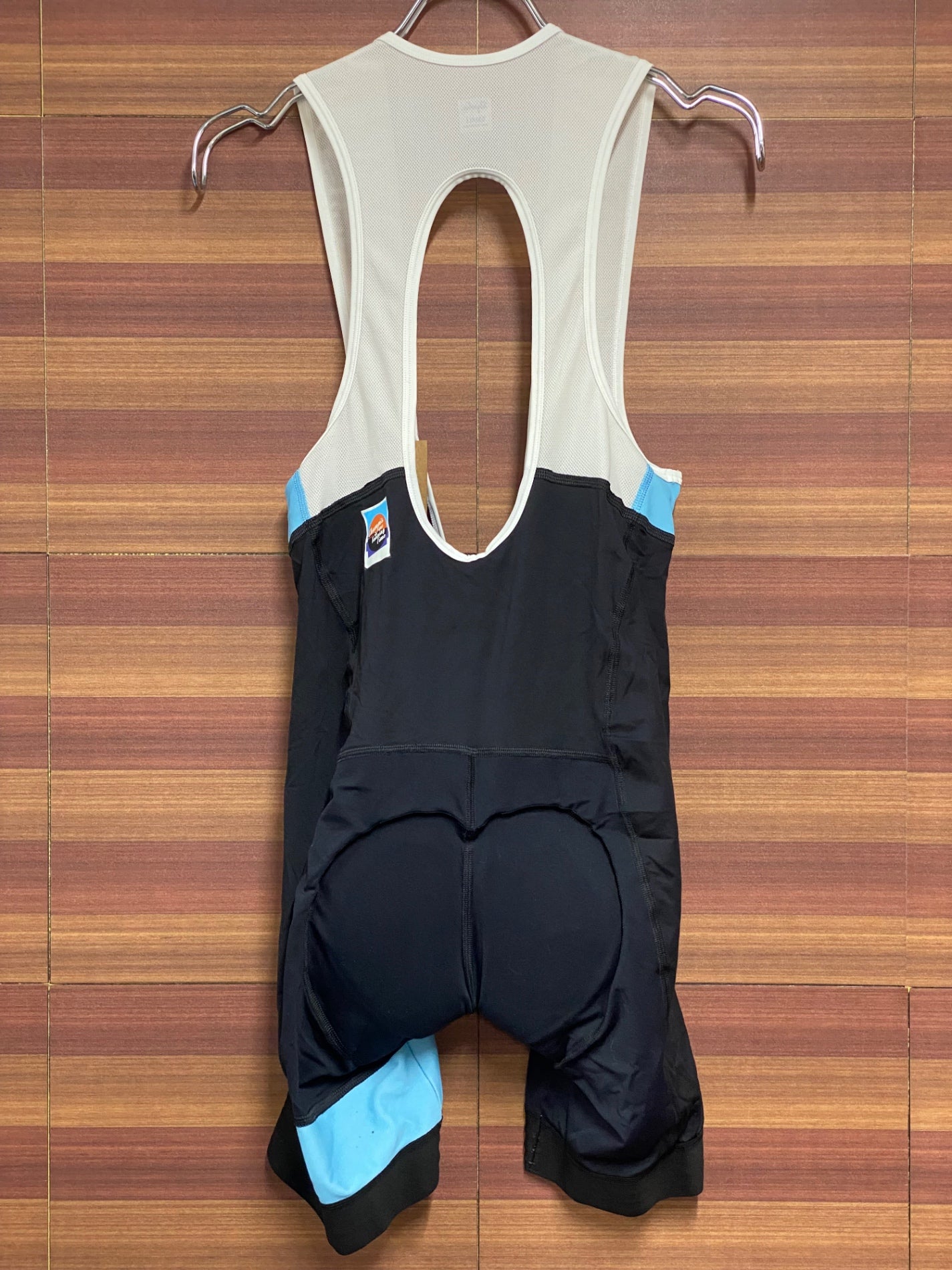 HP721 ラファ Rapha ライトウェイトビブショーツ LIGHTWEIGHT BIB SHORTS 黒 水色 S ※生地毛玉あり