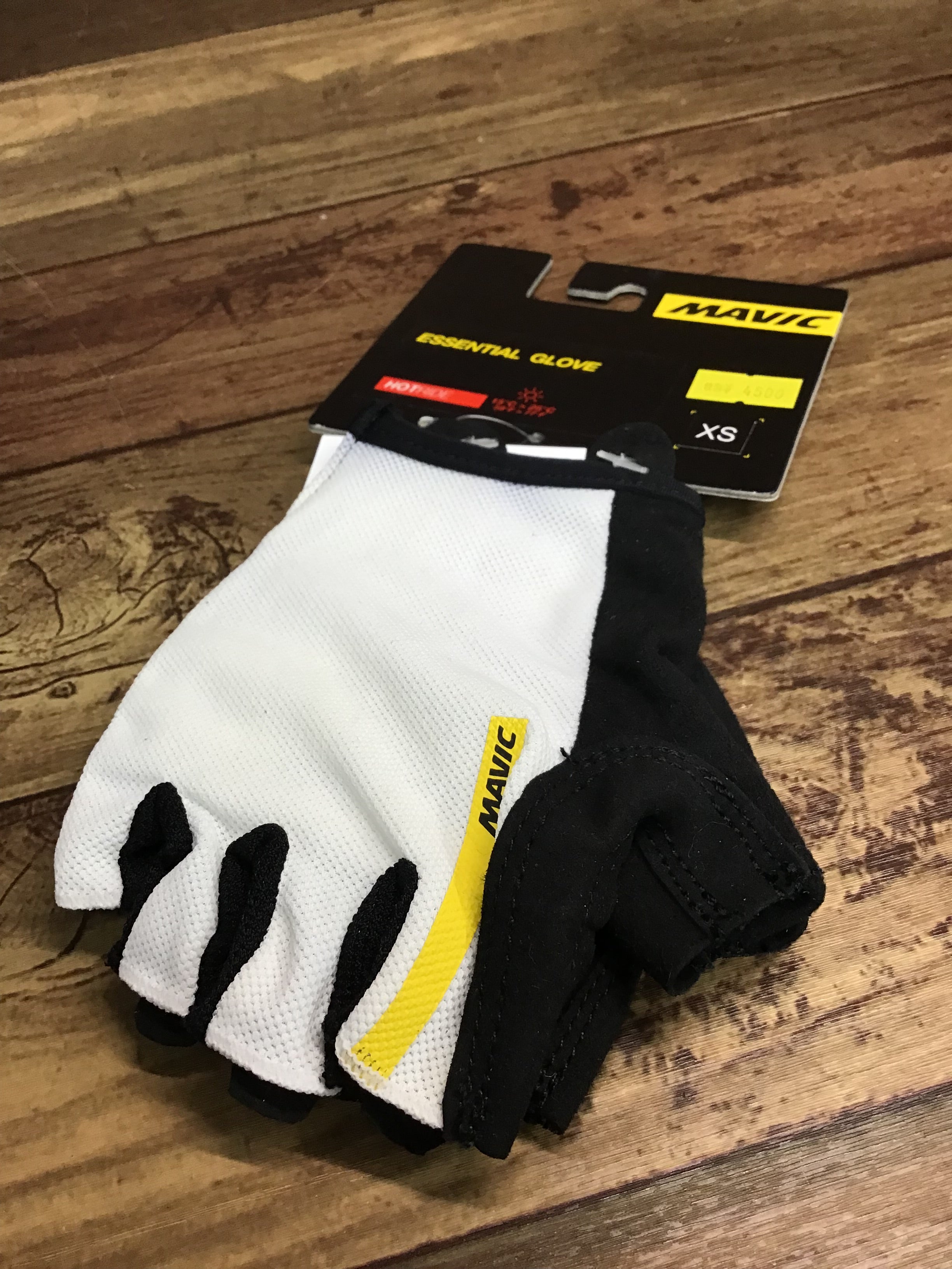 GI173 マビック MAVIC エッセンシャルグローブ Essential Glove 指切りグローブ XS 白