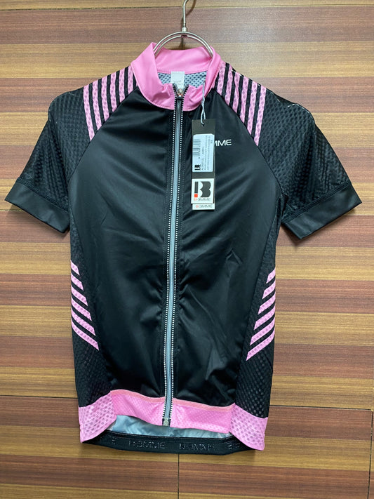 HO997 ビエンメ BIEMME 17SS ITEM TWO SS JERSEY サイクルジャージ BLACK/PINK ブラックピンク M